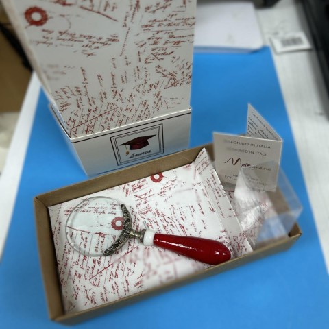 BOX LAUREA LENTE E PORTACONFETTI 16X9.5X3CM